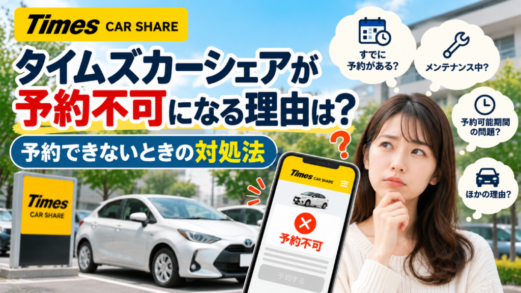 タイムズカーシェアが予約不可になる理由