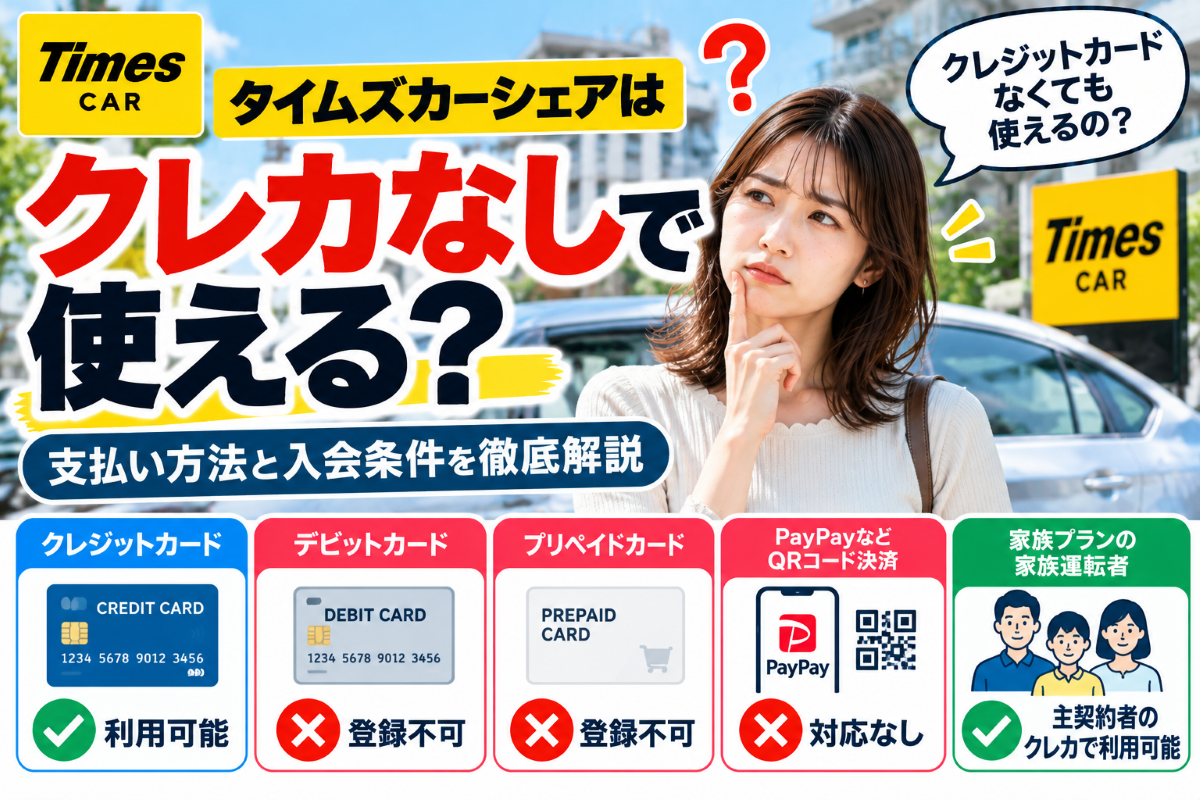 タイムズカーシェア クレカなし