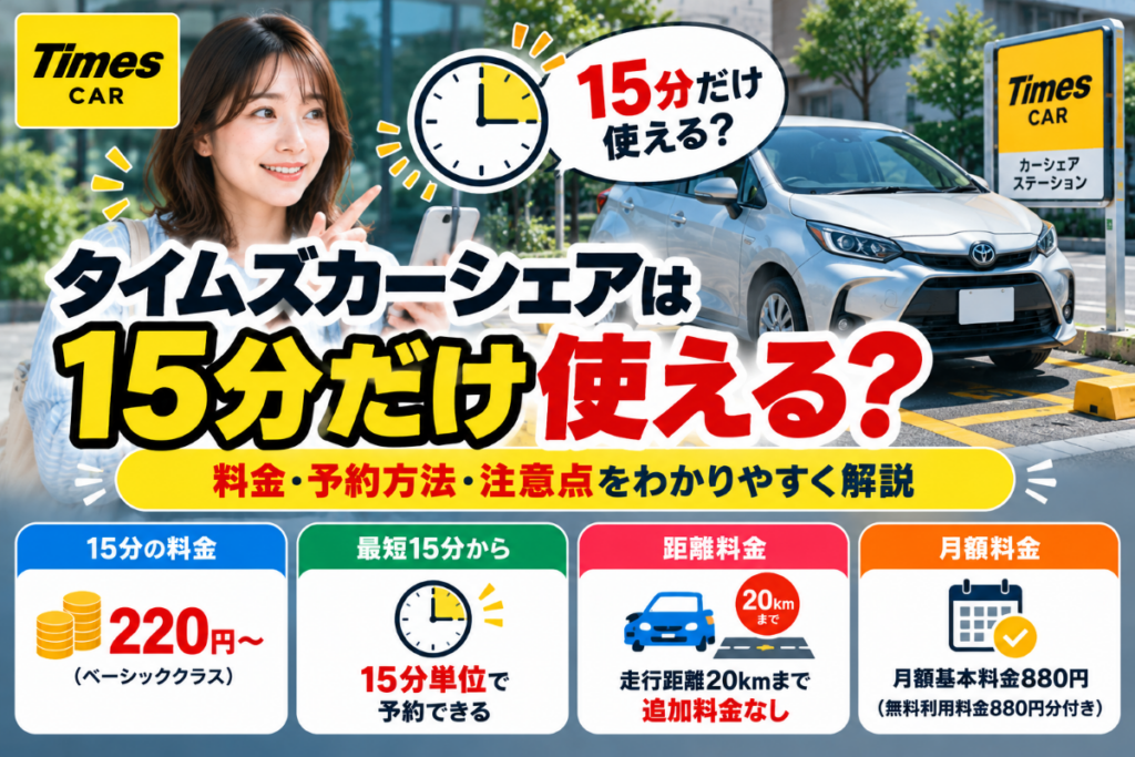 タイムズカーシェア 15分だけ