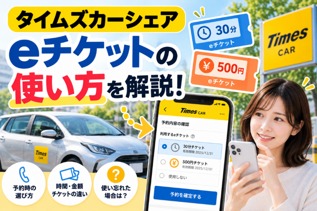 タイムズカーシェア eチケット 使い方
