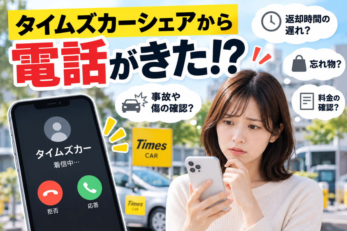 タイムズカーシェアから電話がきたのはなぜ？