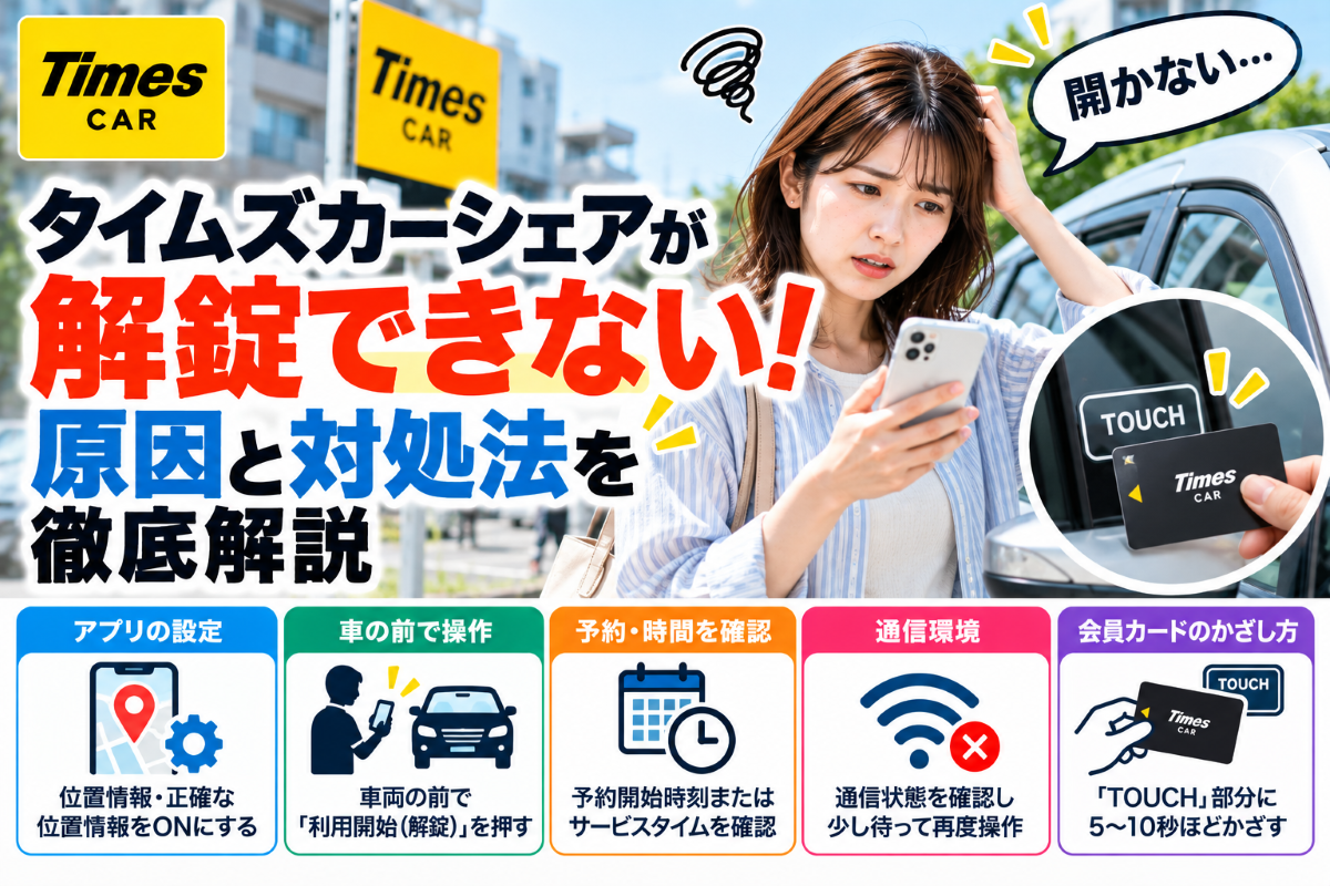 タイムズカーシェア 解錠できない