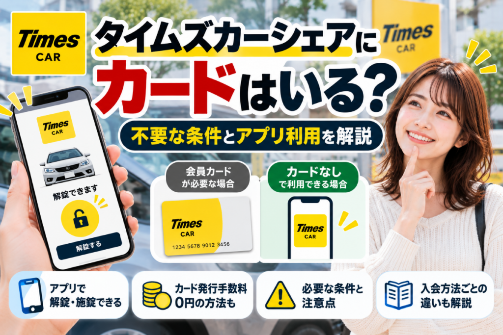 タイムズカーシェアにカードはいる？
