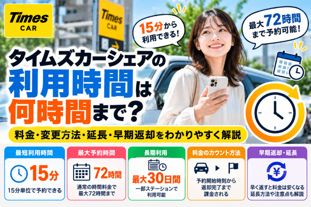 タイムズカーシェア 利用時間