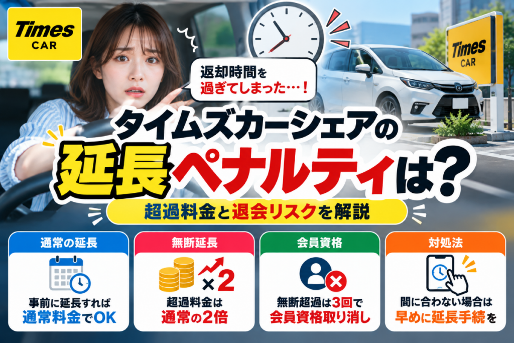タイムズカーシェア 延長 ペナルティ