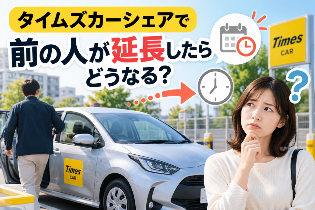 タイムズカーシェア 前の人が延長