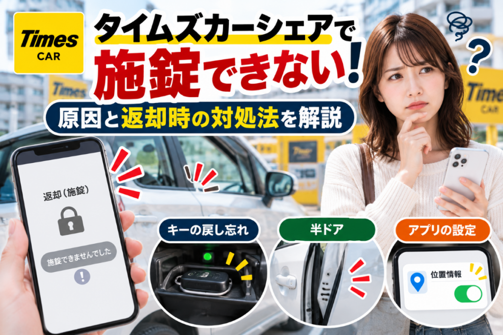 タイムズカーシェアで施錠できない！